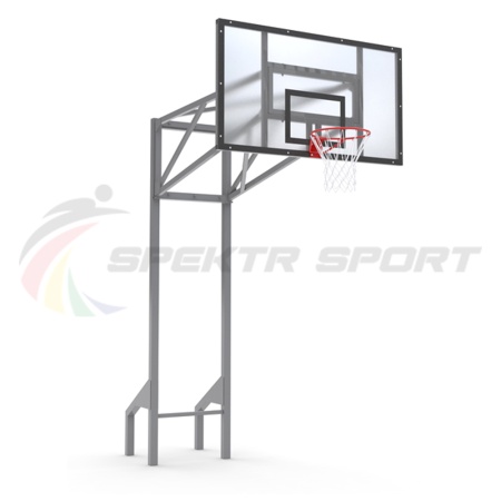 Купить Стойка баскетбольная уличная усиленная со щитом из оргстекла, кольцом и сеткой SP D 413 в Далматове 