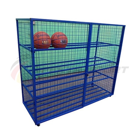 Купить Стеллаж для хранения мячей и инвентаря передвижной металлический (сетка) Цельносварной в Далматове 
